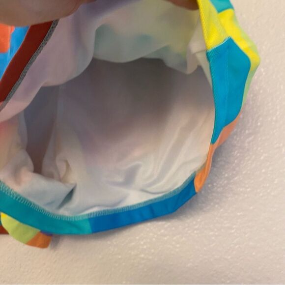 Adidas Surf Shorts Colorblock Patchwork bright bold rainbow colorful Women's M - Picture 13 of 13